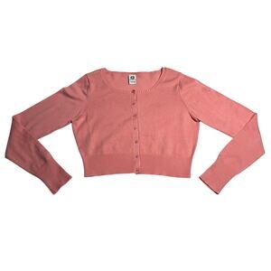 Ellemenno Button Up Cropped Cardigan Size L Coquette Easter Preppy Y2K Feminine